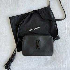 Saint Laurent Black Leather Camera Bag